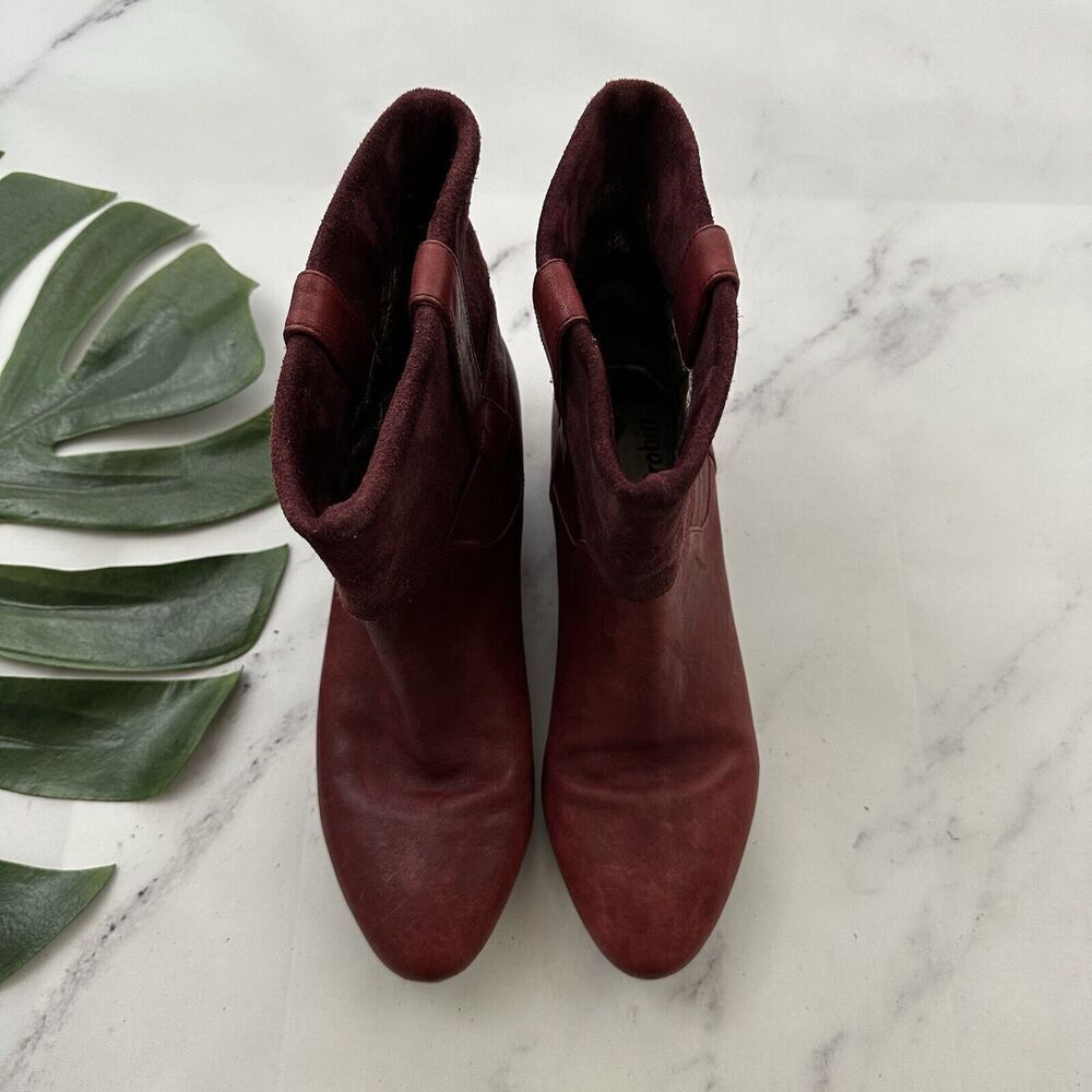 Farylrobin Womens Ankle Boots Booties Size 8 Red … - image 3